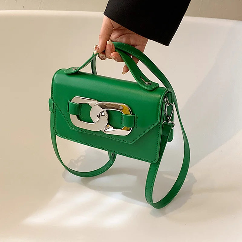 Vintage Small Square Bag Top Handle Shoulder Handbag