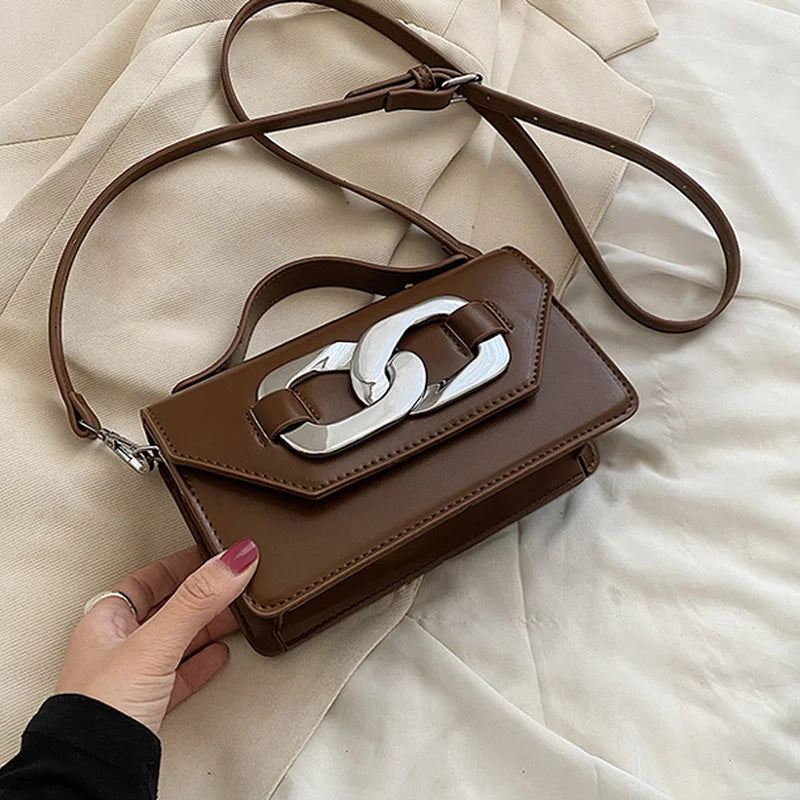 Vintage Small Square Bag Top Handle Shoulder Handbag