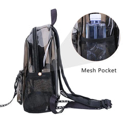 Clear PVC Women Backpack Transparent Solid Backpack Travel School Bag