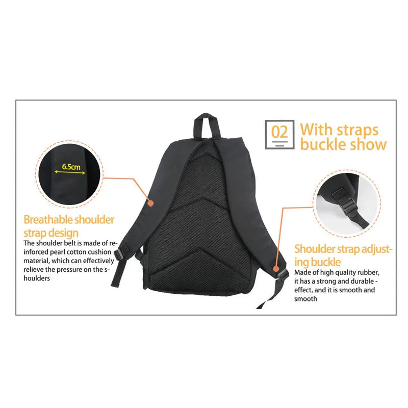 Colorful Horse School Bag for Teenager Girls Primary Kids Backpack