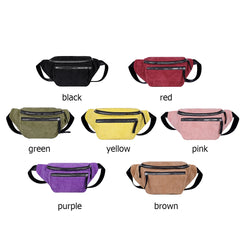 Corduroy Fanny Chest Pack Crossbody Bag Lightweight Daily