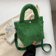Women's Corduroy Shoulder Bag
