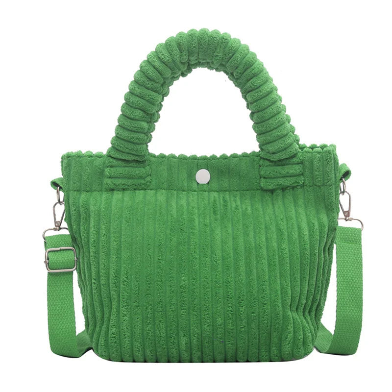 Women's Casual Corduroy Shoulder Bag