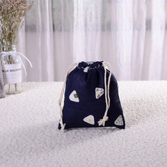 Reusable Cotton Drawstring Shopping Bag Eco Grocery Cloth Pouch