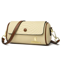 Crocodile Barrel-shaped Mini Tote Sac PU Leather Messenger Bag