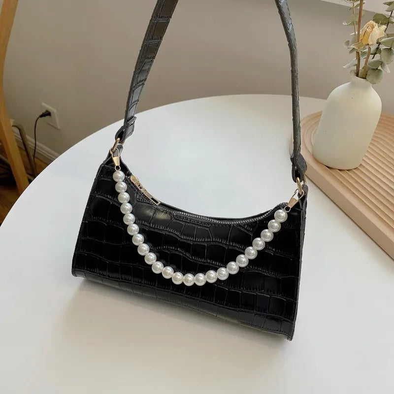 Crocodile Pattern Women's PU Leather Shoulder Bag
