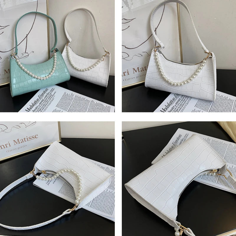 Crocodile Pattern Women's PU Leather Shoulder Bag
