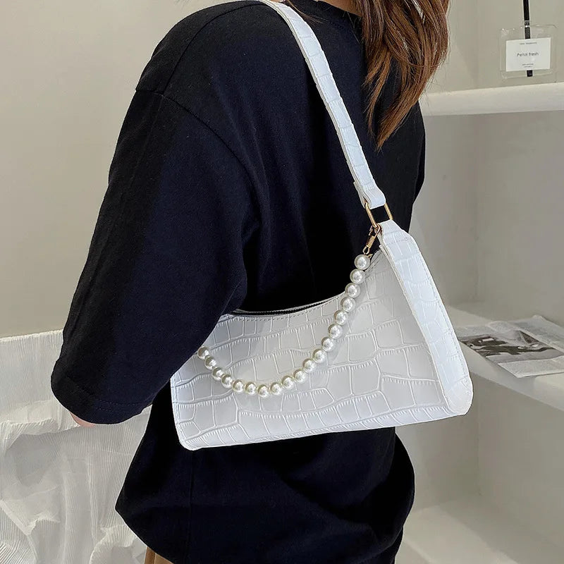 Crocodile Pattern Women's PU Leather Shoulder Bag