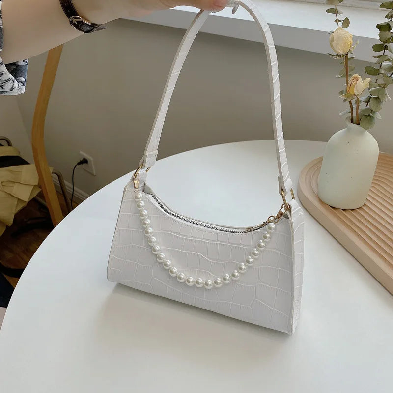 Crocodile Pattern Women's PU Leather Shoulder Bag