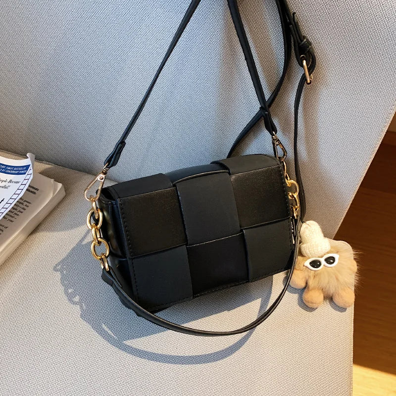 Woven Cross Bag Shoulder Bag Ladies Messenger Bag Tote Bag