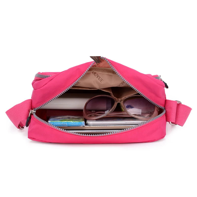 Women's Waterproof Nylon Shoulder Bag Small Crossbody Bag Female