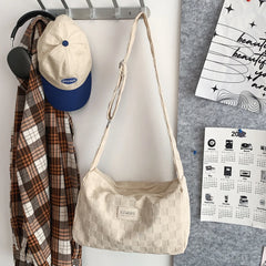 Plaid Crossbody Bag for Women Zipper Handbag Travel Purse