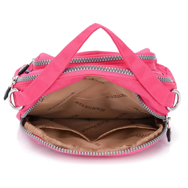 High Capacity 3 Layer Crossbody Bag Waterproof Handbag Women Messenger Bag