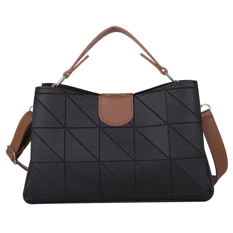 Crossbody Shoulder Bags for Women PU Leather Purse Solid Flap Handbag