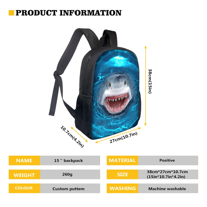 Anime Demon Slayer Print 15 Inch Backpack Student Knapsack