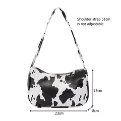 Milk Cow Print Women Messenger Bags Shoulder Mini Bags Travel Zipper Wallets