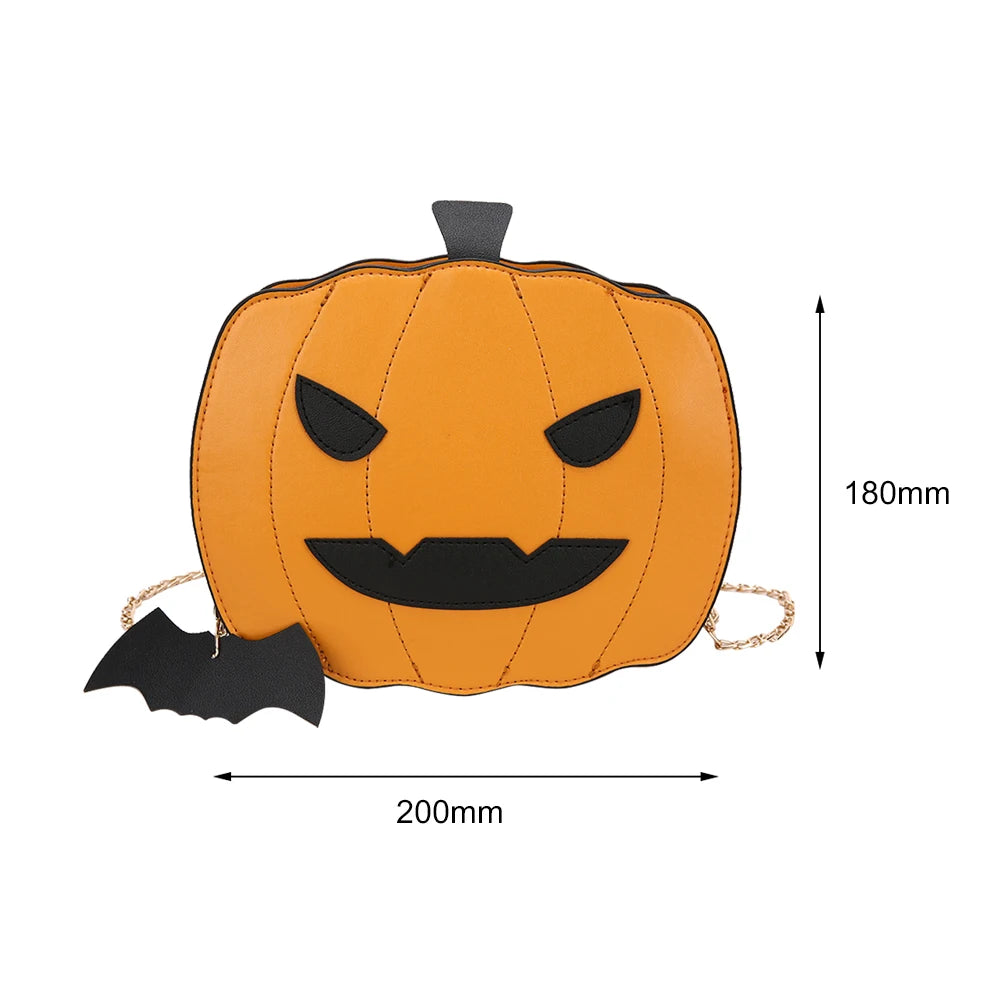 Glitter Pumpkin Shape Chain Messenger Bag Women Small Purse Crossbody Bags