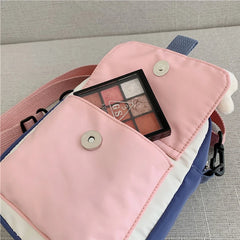Women Canvas CrossBody Bag Zipper Messenger Purses Casual Shoulder Bag