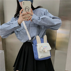 Women Canvas CrossBody Bag Zipper Messenger Purses Casual Shoulder Bag