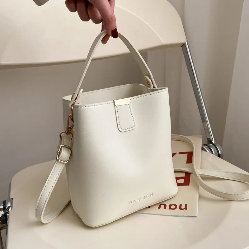 PU Leather Shoulder Bag Handbags Casual Ladies Tote Female Bucket