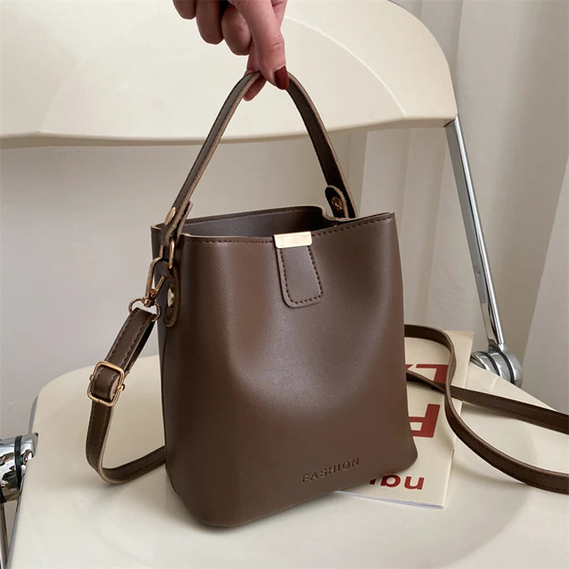 Casual Ladies Tote Bucket Shoulder Bag Crossbody Messenger Bag