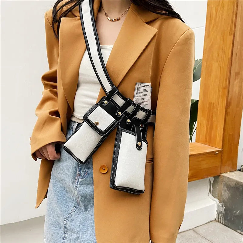 Waist Bag Bag For Women Saddle Bag PU Leather Fanny Pack Bananka Shoulder Bag