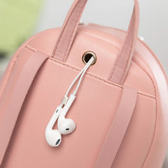 Women Stylish Leather Backpack Small Shoulder Bag Mini Bagpack Mochila