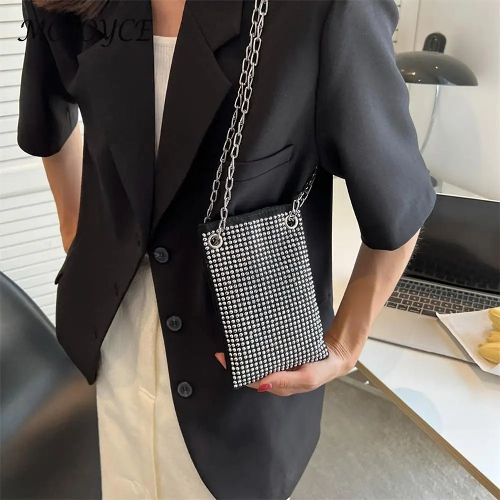 Rhinestone Shoulder Bag Evening Clutch Women Wedding Underarm Bag