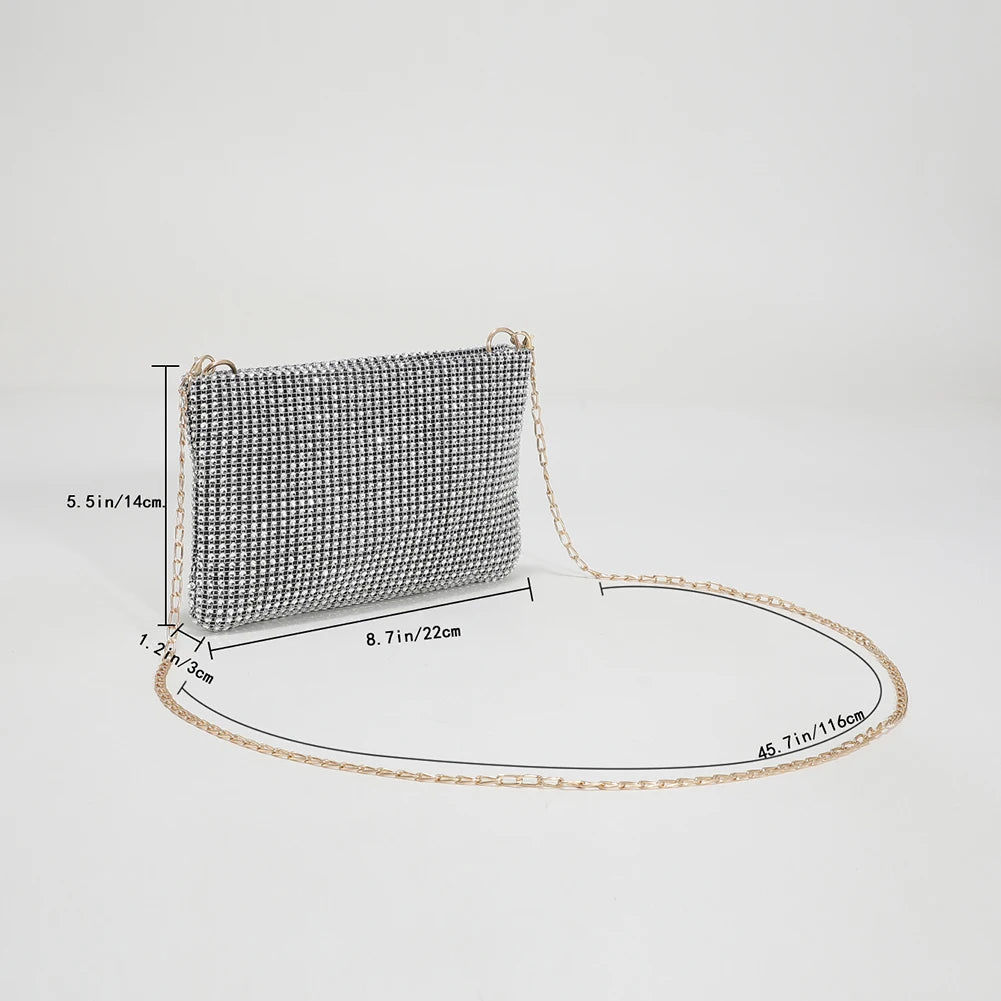 Diamonds Shoulder Crossbody Bag Women Rhinestones Wedding Party Chain Clutch