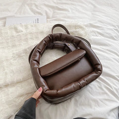 Quilted Crossbody Bag for Women, Down Padded Shoulder Tote Clutch