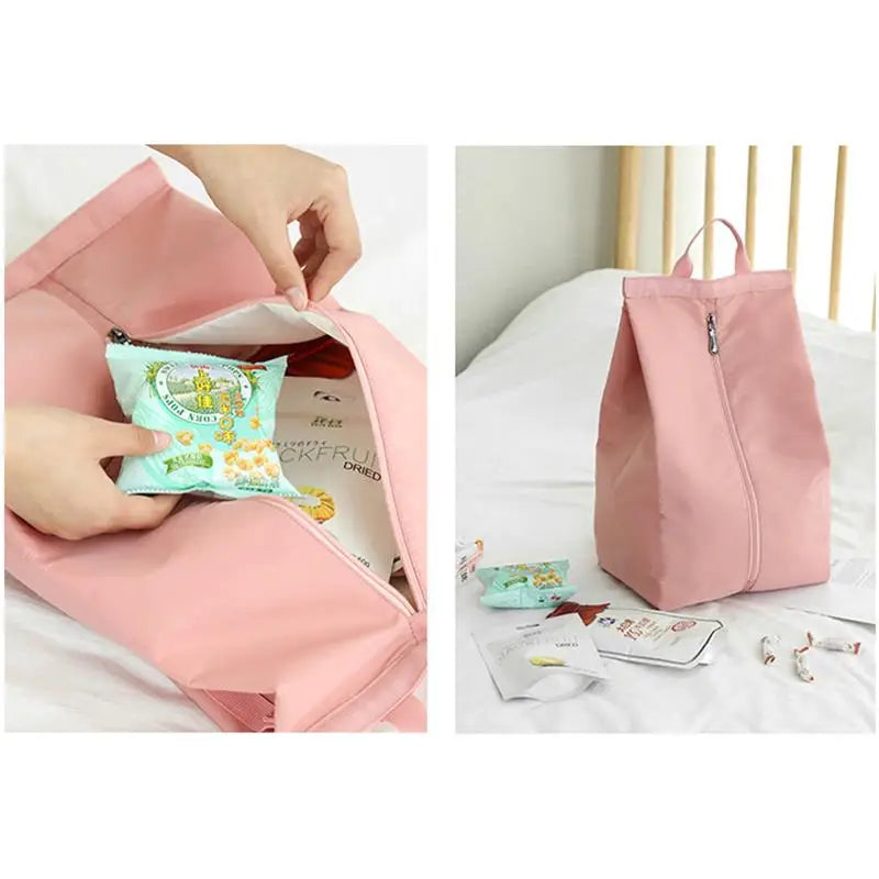 Nylon Folding Backpack Dry Wet Compartment Gym Bag