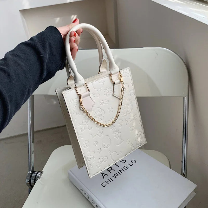 Retro Casual Women Totes PU Leather Handbag