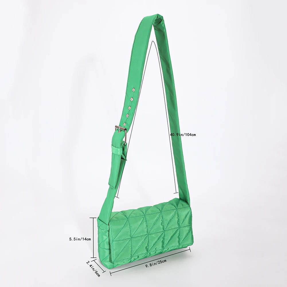 Quilted Shoulder Crossbody Bag Padded Messenger Shopper Handbags