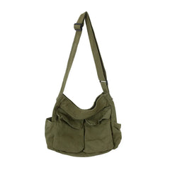 Fatchels Large Canvas Shoulder Bag Soft Denim Winter Travel Bag