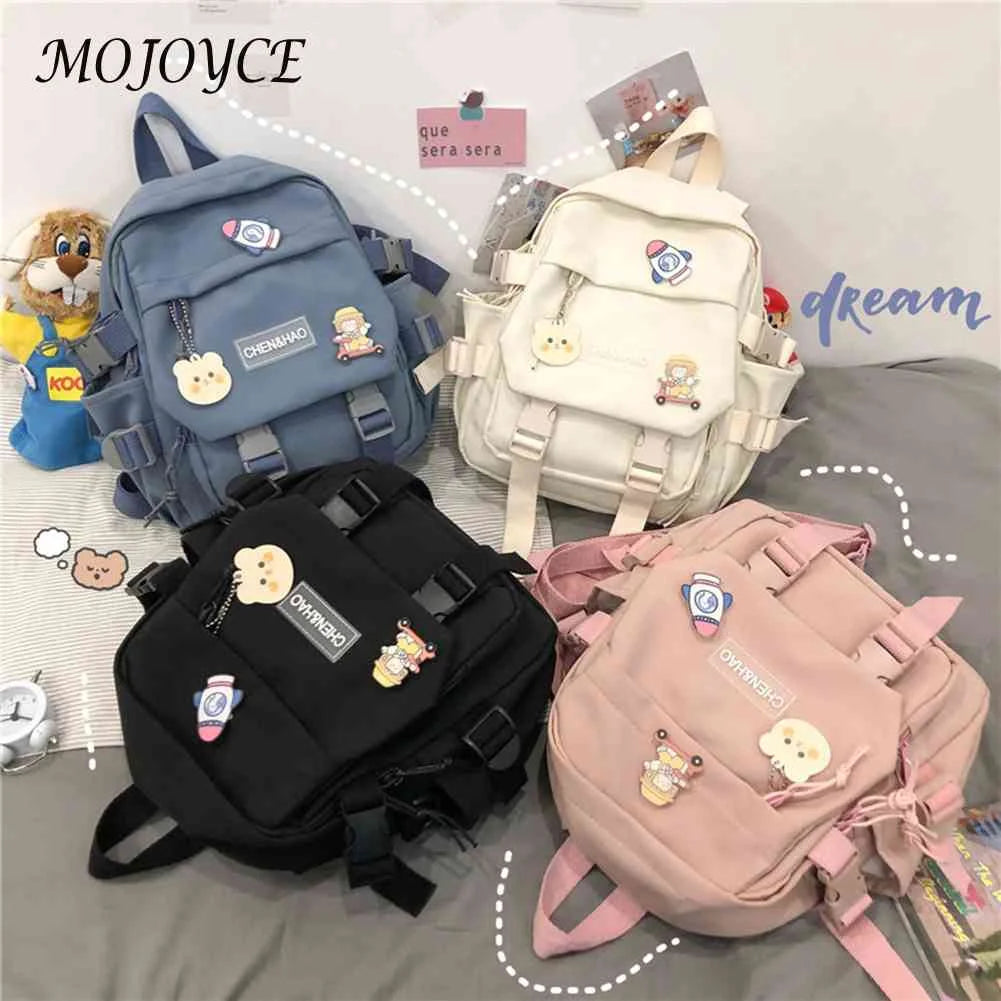 Female Backpack Nylon School Bag Student High School