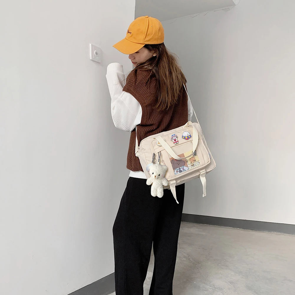 Women's Book Handbags Japanese Crossbody Messenger Bags Large Capacity