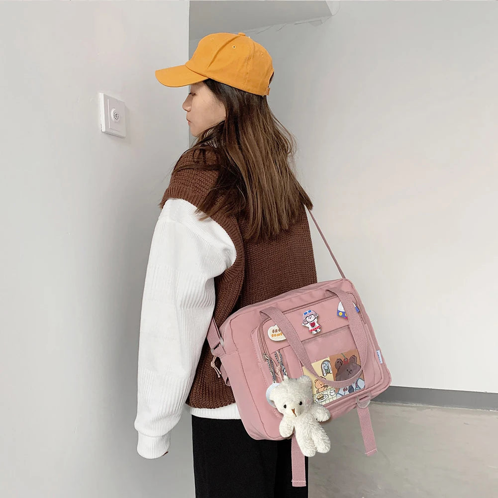 Women's Book Handbags Japanese Crossbody Messenger Bags Large Capacity
