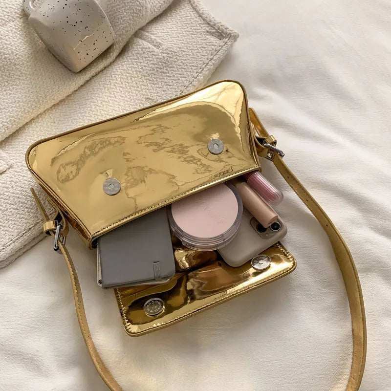 Bright Leather Crossbody Bag for Women