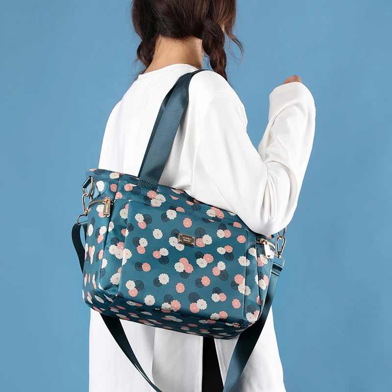 Floral Pattern Women's Shoulder Bag Large Capacity Female Messenger Bag