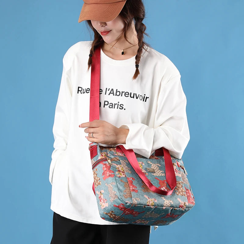 Floral Pattern Women's Shoulder Bag Large Capacity Female Messenger Bag