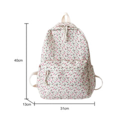 Floral Printed Backpack for Women Travel Flower Large Capacity Student Girls