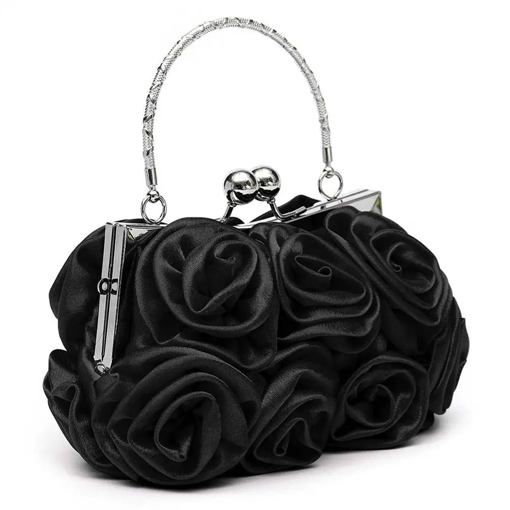 Flower Clutch Bag Bridal Floral Purse Evening Dress Clutches Party Wallet