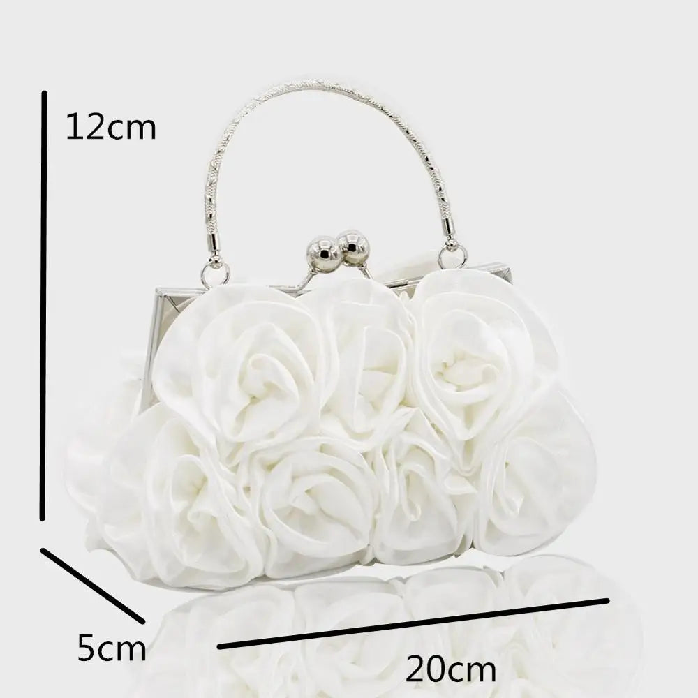 Flower Clutch Bag Bridal Floral Purse Evening Dress Clutches Party Wallet