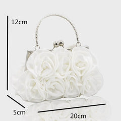 Flower Clutch Bag Bridal Floral Purse Evening Dress Clutches Party Wallet