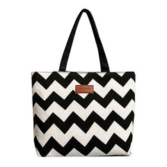 Canvas Flower Printing Shoulder Bag Tote