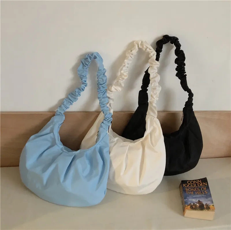 Nylon Women Hobos Shoulder Messenger Bag Girls Purse Handbags
