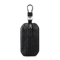 Leather Car Key Wallet Waterproof Zipper Keys Organizer Men Casual Key Cover