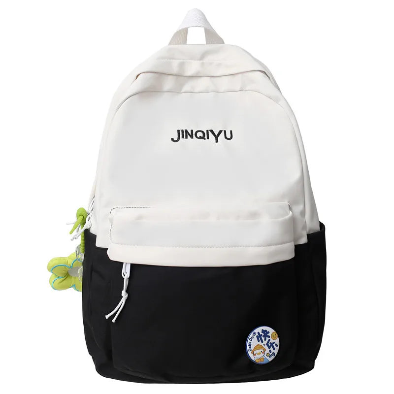 Girl College School Bag Casual Women Backpack Striped Book Packbags