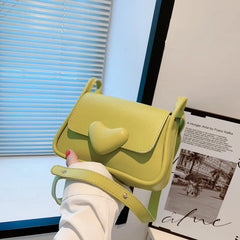Girl One Shoulder Bag Small Square Bags Female Summer High PU Crossbody Bag