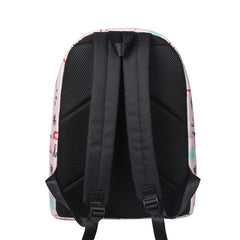 Flamingo Print Backpack for Teenage Girls - Waterproof School Laptop Bag